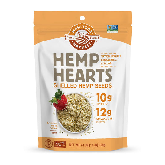 Hemp Seeds, 24 oz; 10g Plant Based Protein and 12g Omega 3 & 6 per Serving | Perfect for smoothies, yogurt & salad | Non-GMO, Vegan, Keto, Paleo,...