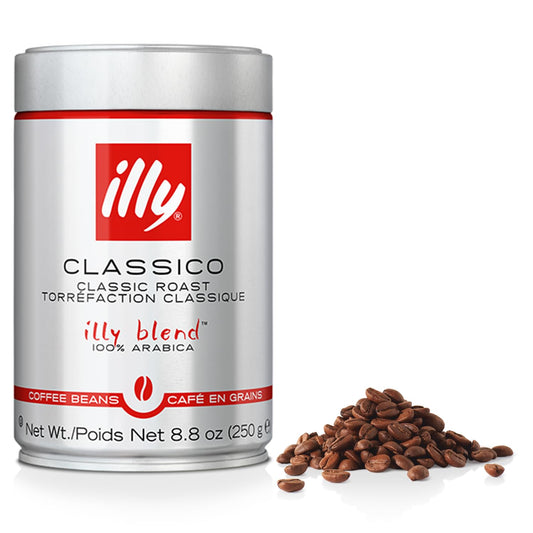 illy Whole Bean Coffee - Perfectly Roasted Whole Coffee Beans – Classico Medium Roast - with Notes of Caramel, Orange Blossom & Jasmine - 100% Arabica...
