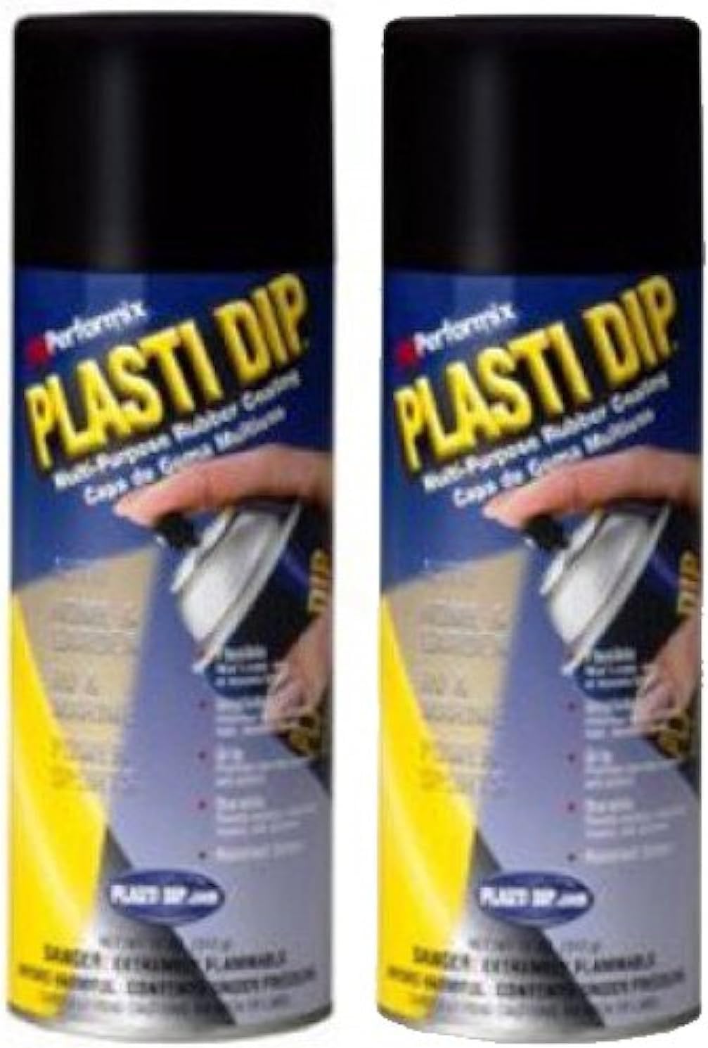 2 PACK PLASTI DIP Mulit-Purpose Rubber Coating Spray BLACK 11oz