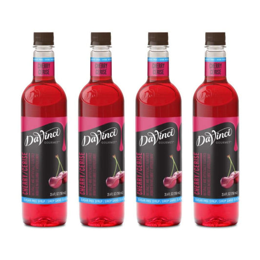 DaVinci Gourmet Sugar-Free Cherry Syrup, 25.4 Fluid Ounce (Pack of 4)