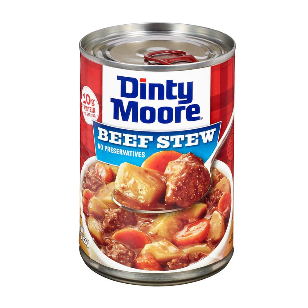 DINTY MOORE Beef Stew, 15 oz (12 Pack), Fully Cooked & Ready-To-Eat with Fresh Potatoes & Carrots, Gluten-Free, 10g Protein, No Preservatives,...
