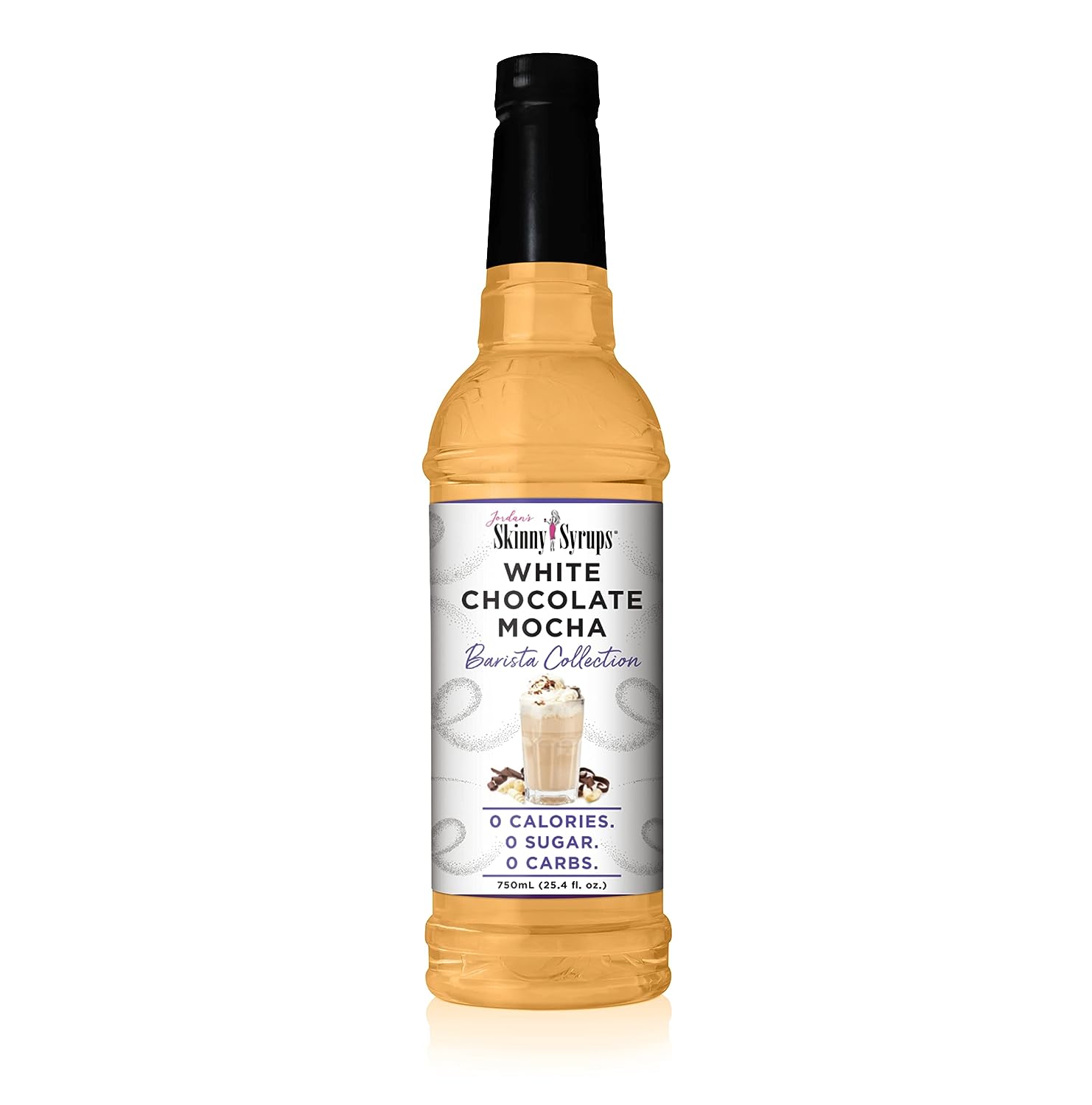 Jordan's Skinny Syrups White Chocolate Mocha Coffee Flavoring, Sugar & Gluten Free, Keto Friendly, 25.4oz