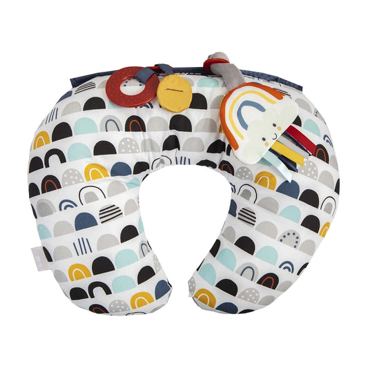 Boppy Tummy Time Prop, Black and White Modern Rainbows with Teething Toys, Fabric, A Smaller Size for Comfortable Tummy Time, Attached Toys Encourage Neck...
