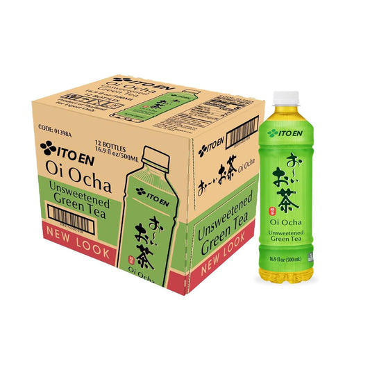 Ito En Tea Oi Ocha Green Tea, Unsweetened, 16.9 Ounce (Pack of 12)