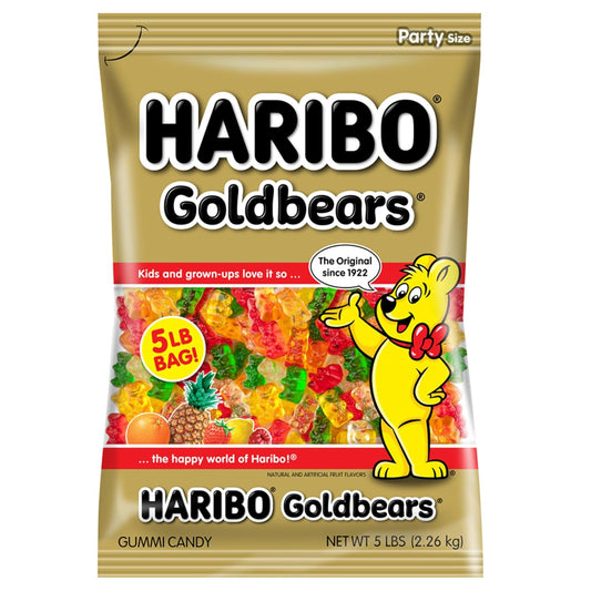 Haribo Goldbears Gummi Candy, 5 Pound Bag
