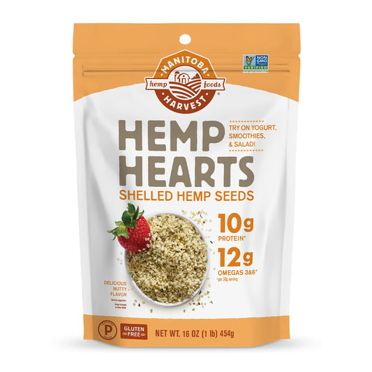 Hemp Seeds, 16oz; 10g Plant Based Protein and 12g Omega 3 & 6 per Serving | Perfect for smoothies, yogurt & salad | Non-GMO, Vegan, Keto, Paleo,...