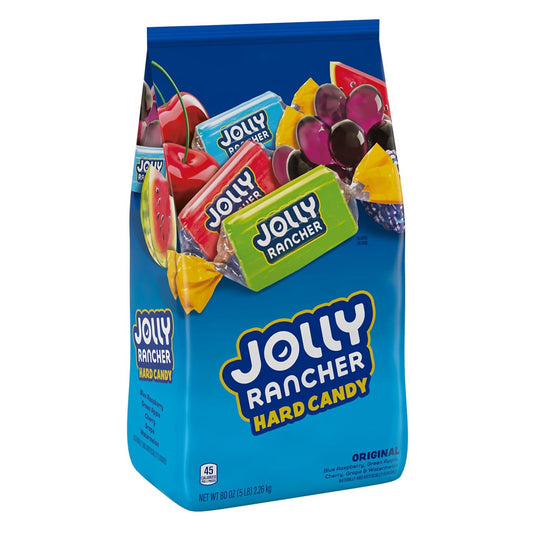 JOLLY RANCHER Assorted Fruit Flavored, Hard Candy Bulk Bag, 5 lb (360 Pieces)