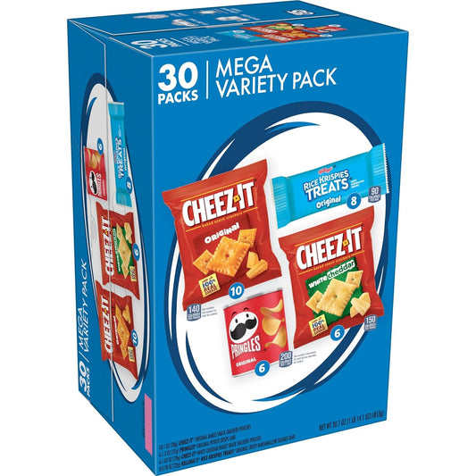 Kellogg's Snacks, Lunch Snacks, Kids Snacks, Mega Pack, Variety Pack, 30.1oz Box (30 Packs)
