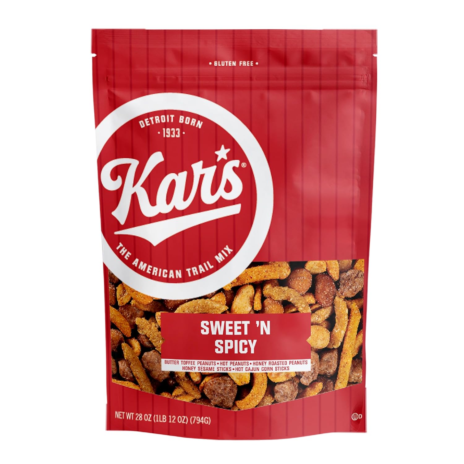 Kar’s Nuts Sweet 'N Spicy Trail Mix, 28 oz – Resealable Pouch (Pack of 1), Gluten-Free Snack Mix