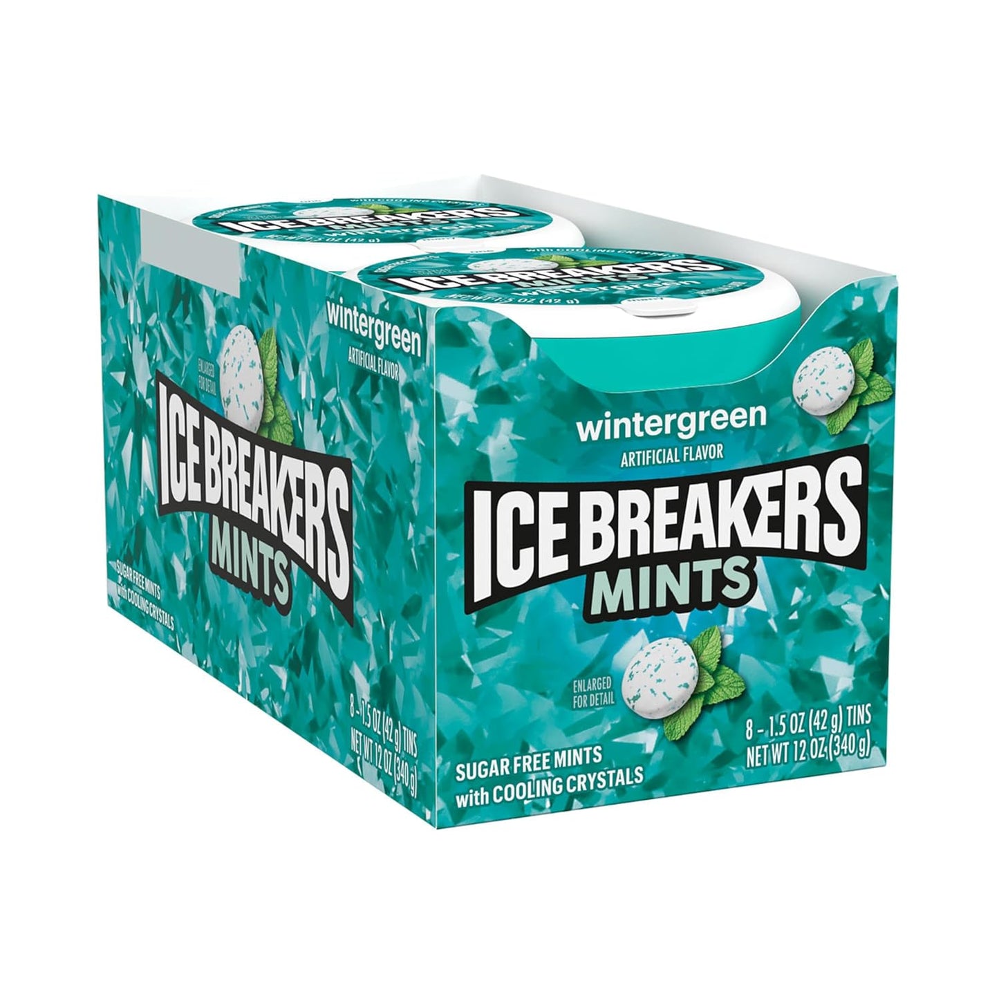 ICE BREAKERS Wintergreen Sugar Free Breath Mints Tins, 1.5 oz (8 Count)
