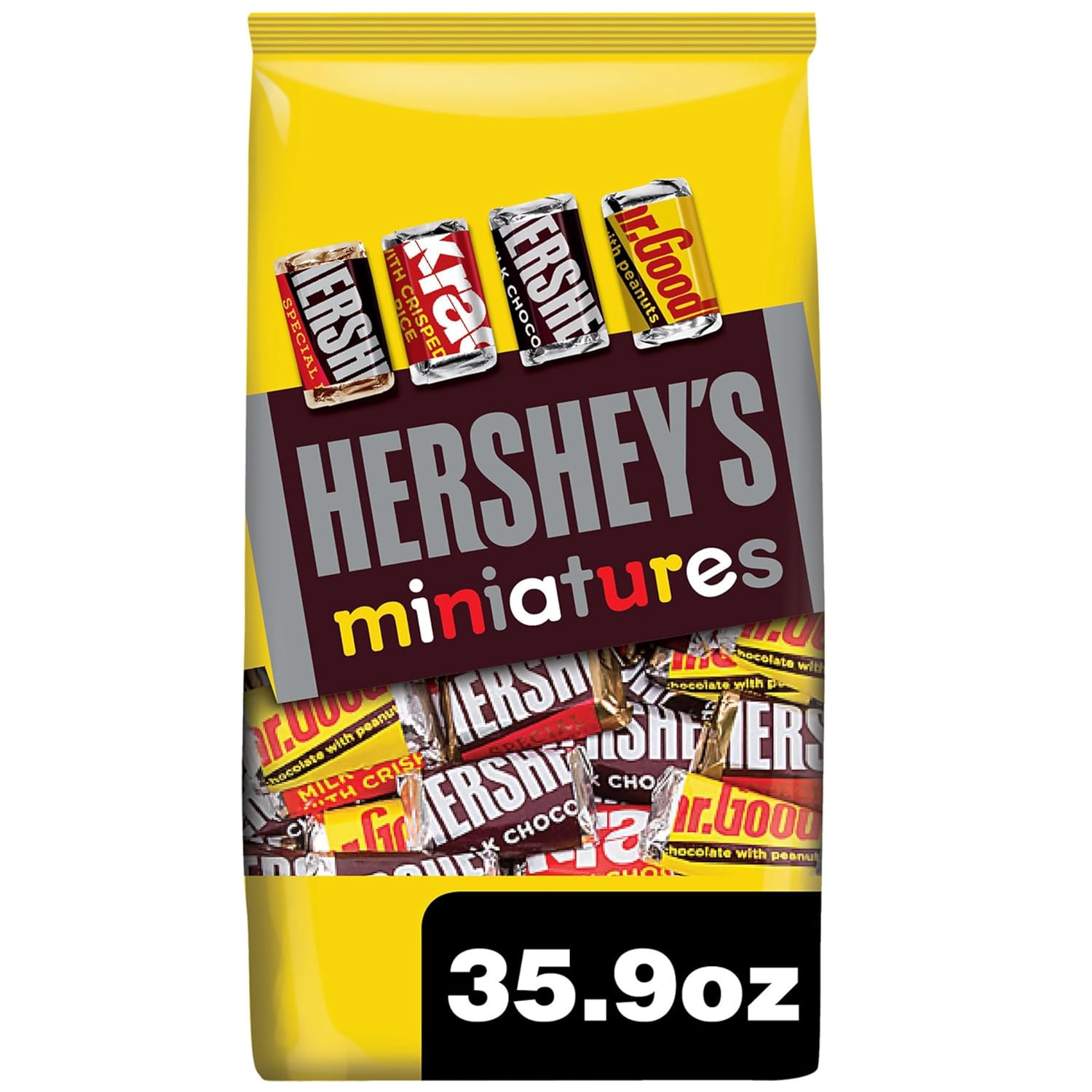 HERSHEY'S Miniatures Assorted Chocolate, Easter Candy Party Pack, 35.9 oz