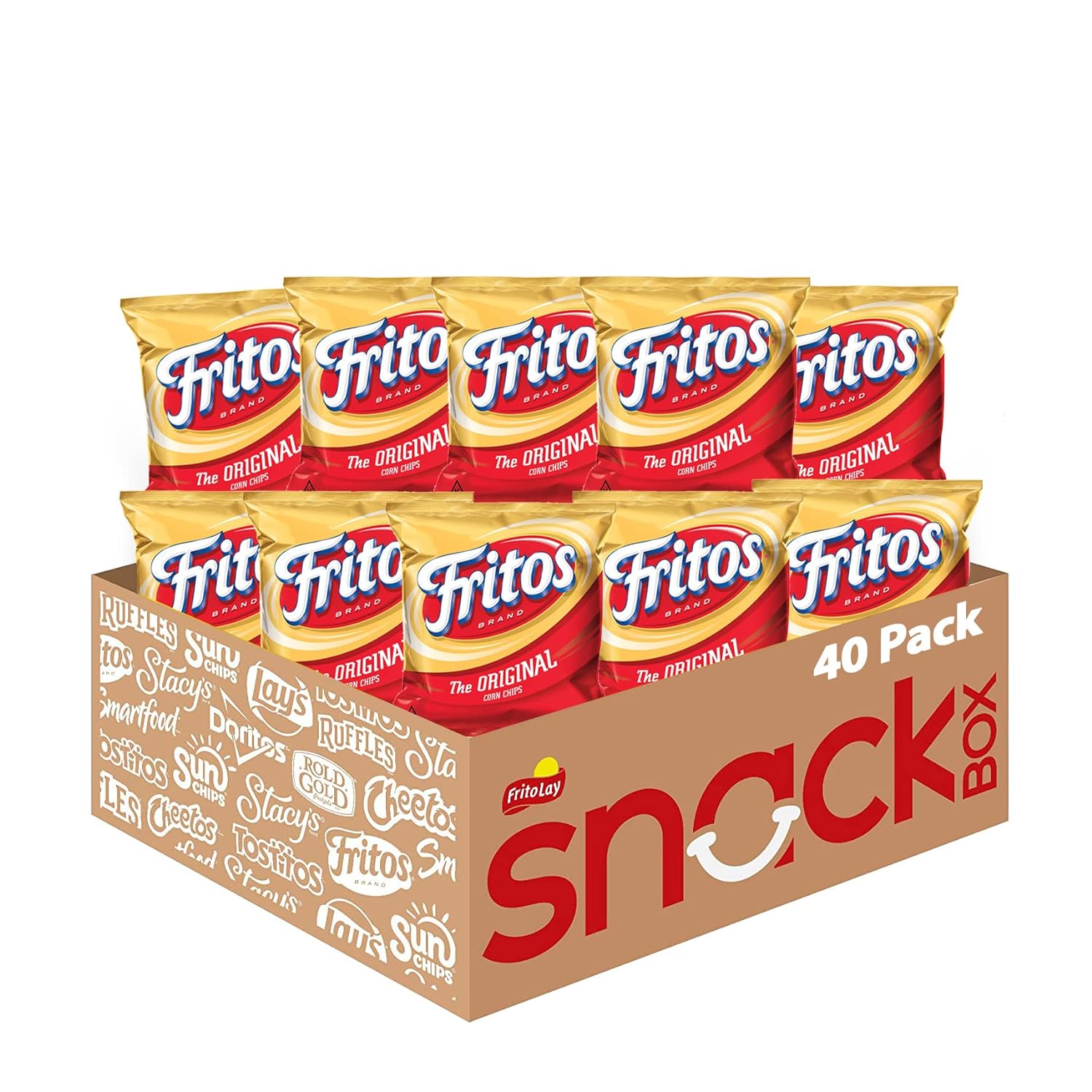 Fritos Corn Chips, Original, 1 Ounce (Pack of 40)
