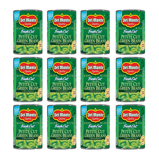 Del Monte Petite Cut Green Beans, 14.5 Oz, (Pack Of 12)
