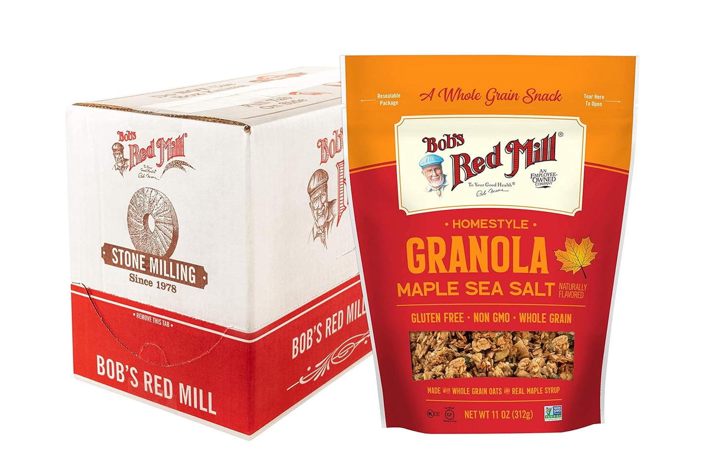 Bob's Red Mill Maple Sea Salt Homestyle Granola, 11 oz (Pack of 6)