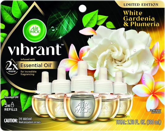 Air Wick Scented Oil - Vibrant Refill White Gardenia & Plumeria 5 ct.