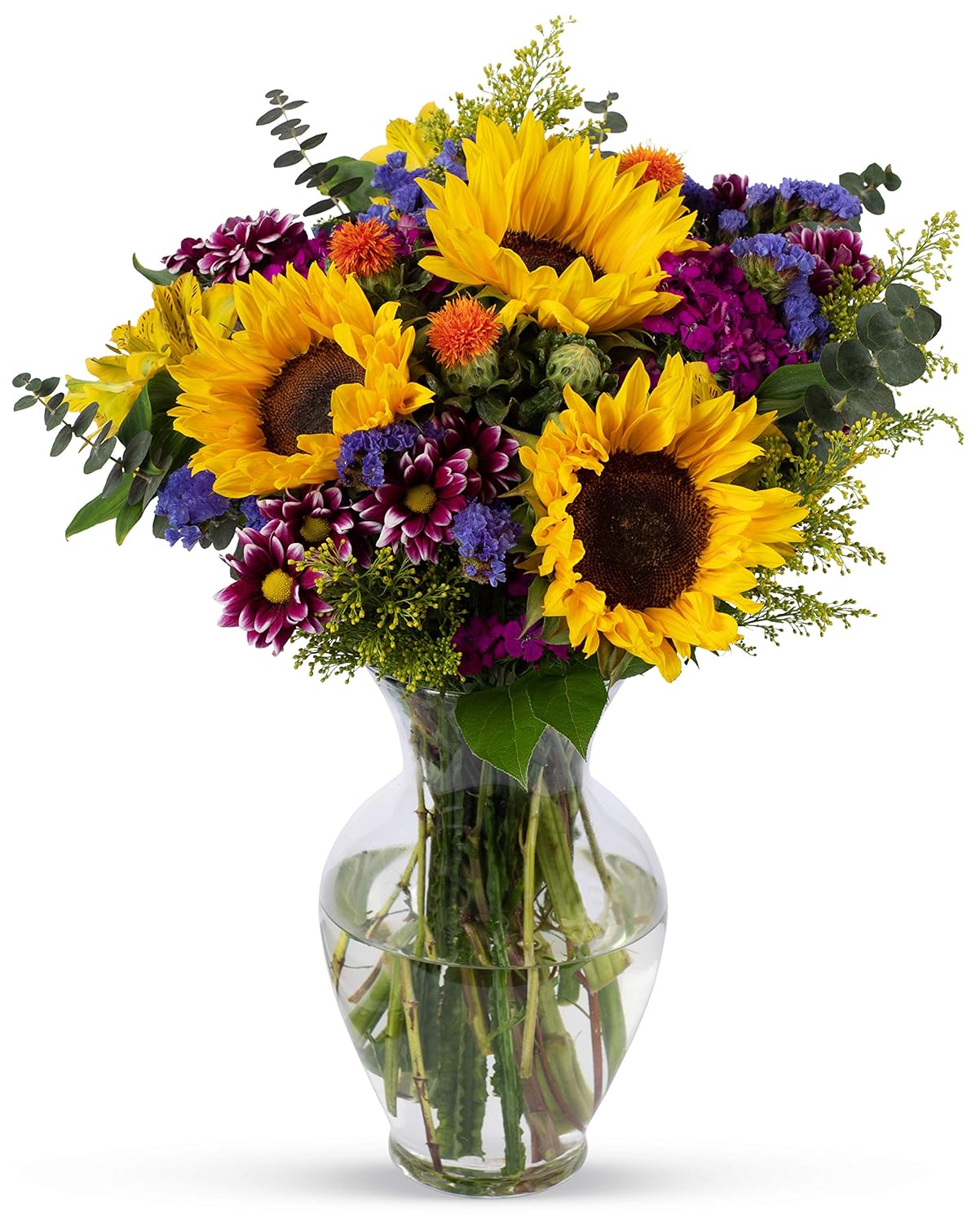 BENCHMARK BOUQUETS - Flowering Fields (Glass Vase Included), Next-Day Delivery, Gift Mother’s Day Fresh Flowers
